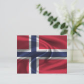 Noorse vlag briefkaart (Staand voorkant)