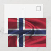 Noorse vlag briefkaart (Voorkant / Achterkant)