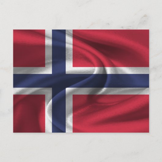Noorse vlag briefkaart (Voorkant)