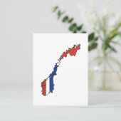 Noorse vlag briefkaart (Staand voorkant)