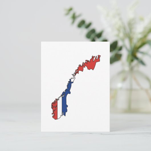 Noorse vlag briefkaart (Staand voorkant)