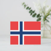 Noorse vlag briefkaart (Staand voorkant)