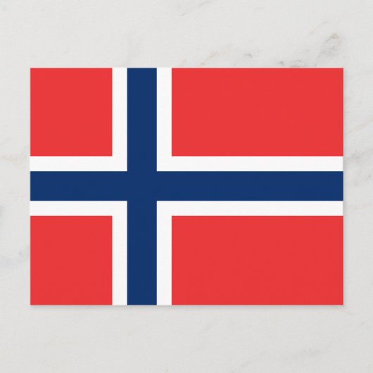 Noorse vlag briefkaart (Voorkant)