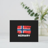 Noorse vlag briefkaart (Staand voorkant)