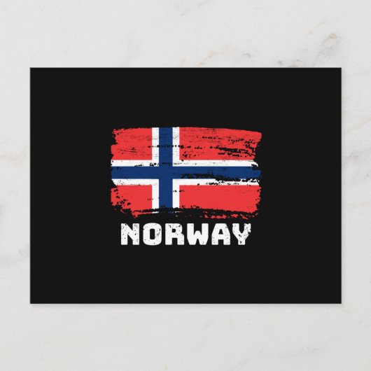 Noorse vlag briefkaart (Voorkant)