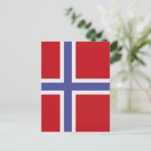 Noorse vlag briefkaart (Staand voorkant)