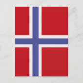 Noorse vlag briefkaart (Voorkant)