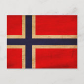 Noorse vlag briefkaart (Voorkant)