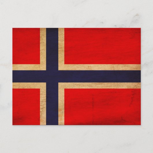 Noorse vlag briefkaart (Voorkant)