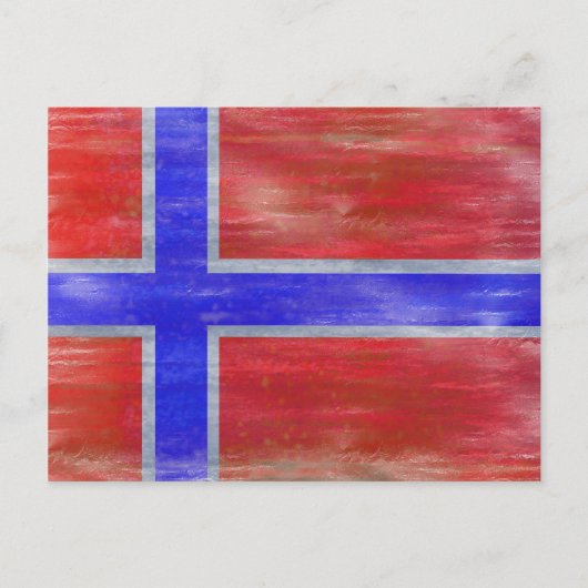 Noorse vlag briefkaart (Voorkant)