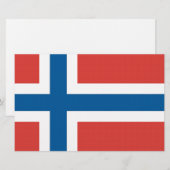 Noorse vlag briefpapier (Voorkant / Achterkant)