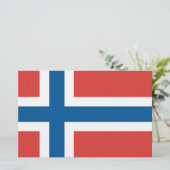 Noorse vlag briefpapier (Staand voorkant)