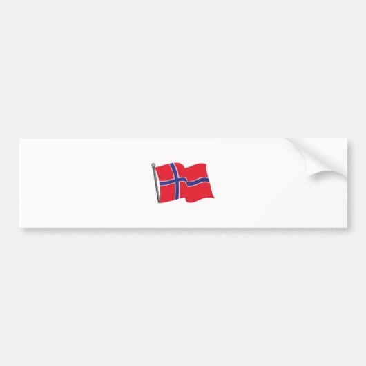 Noorse vlag bumpersticker (Voorkant)