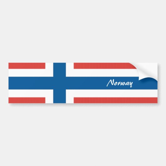Noorse vlag bumpersticker (Voorkant)