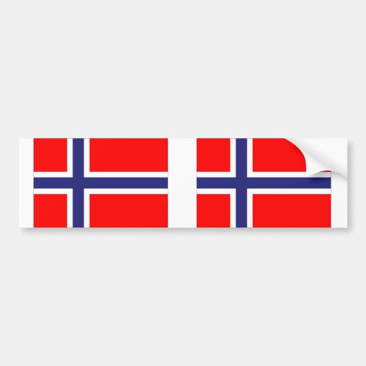 Noorse vlag bumpersticker (Voorkant)