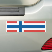 Noorse vlag bumpersticker (Op auto)