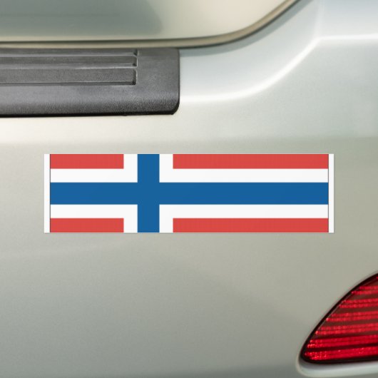 Noorse vlag bumpersticker (Op auto)