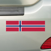Noorse vlag bumpersticker (Op auto)