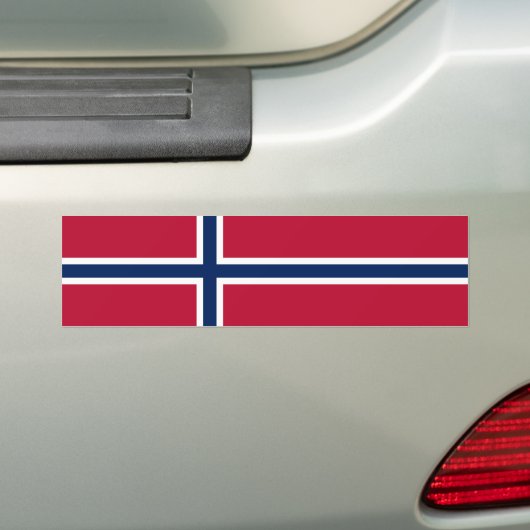 Noorse vlag bumpersticker (Op auto)