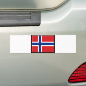 Noorse vlag bumpersticker (Op auto)