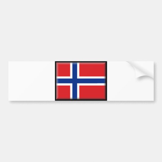 Noorse vlag bumpersticker (Voorkant)