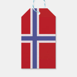 Noorse vlag cadeaulabel