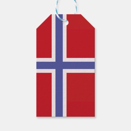 Noorse vlag cadeaulabel (Voorkant)