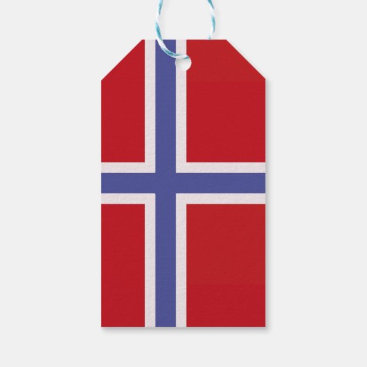 Noorse vlag cadeaulabel (Achterkant)