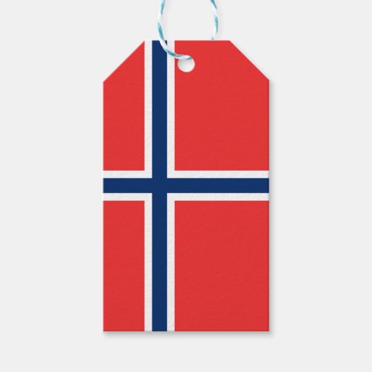 Noorse vlag cadeaulabel (Voorkant)