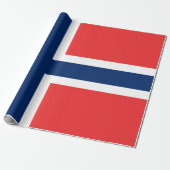Noorse vlag cadeaupapier (Uitgerold)