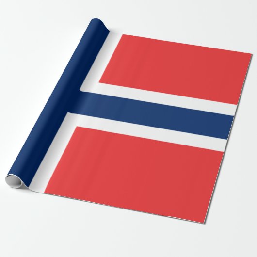 Noorse vlag cadeaupapier (Uitgerold)