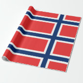 Noorse vlag cadeaupapier (Uitgerold)