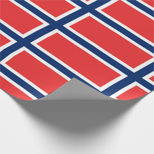 Noorse vlag cadeaupapier (Hoek)