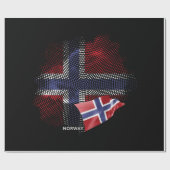 Noorse vlag cadeaupapier (Vlak)