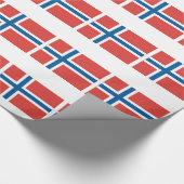 Noorse vlag cadeaupapier (Hoek)