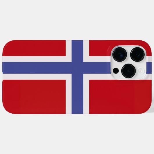 Noorse vlag Case-Mate iPhone case (Achterkant (horizontaal))