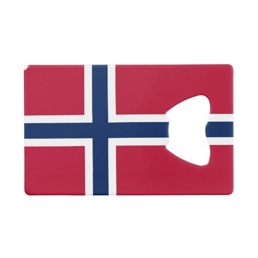 Noorse vlag creditkaart flessenopener (Voorkant (Horizontaal))