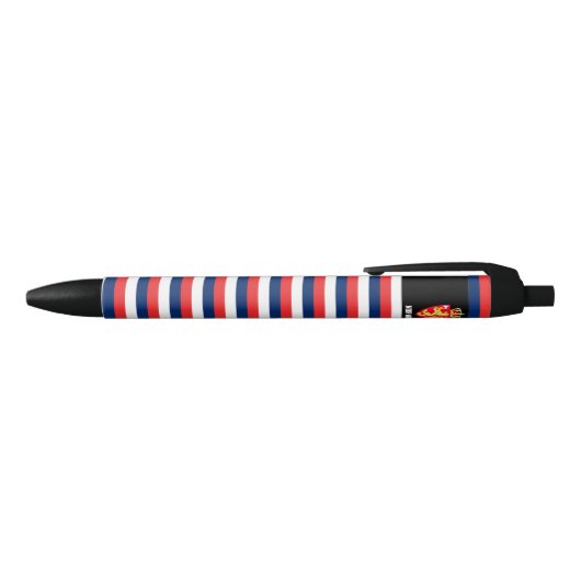 Noorse Vlag Cute Patriotic Zwarte Inkt Pen (Bovenkant)