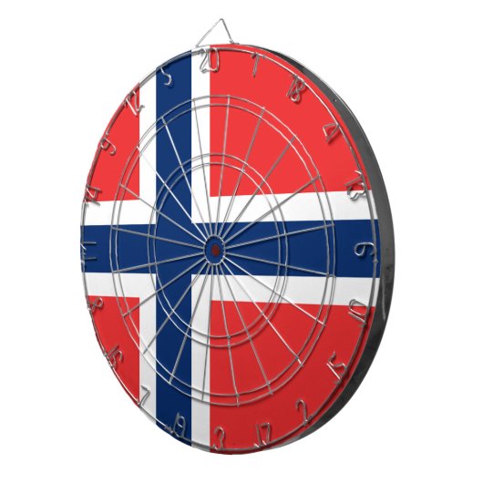Noorse vlag dartbord (Voorkant Rechts)