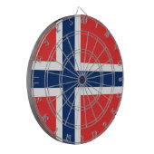 Noorse vlag dartbord (Voorkant Links)