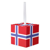 Noorse vlag decoratie (Achter hoekig)