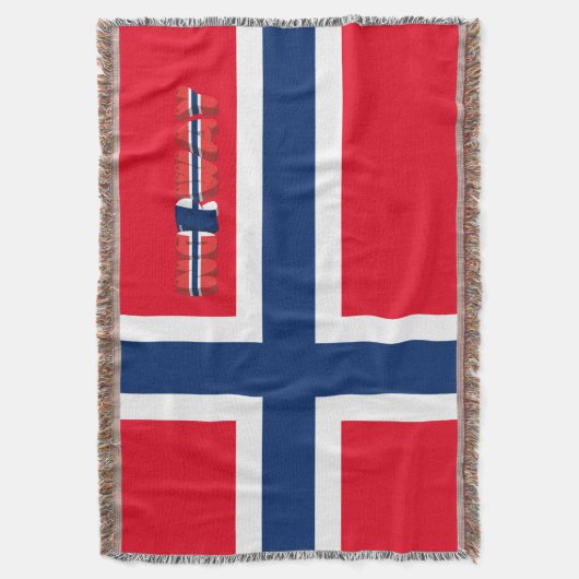 Noorse vlag deken (Voorkant Verticaal)