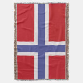 Noorse vlag deken (Voorkant Verticaal)