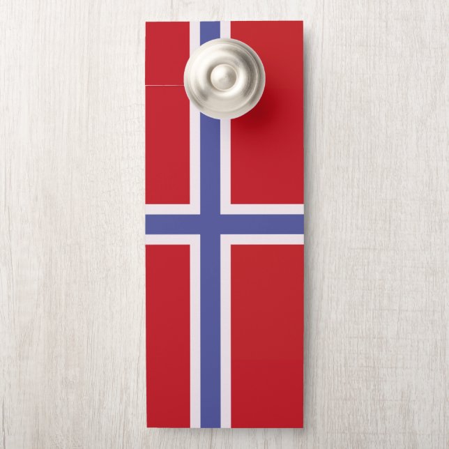 Noorse vlag deurhanger (Op knop)