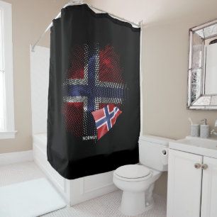 Noorse vlag douchegordijn