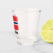 Noorse vlag drink Noorwegen Shot Glas (Rechts)