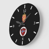 Noorse vlag-embleem grote klok (Hoek)