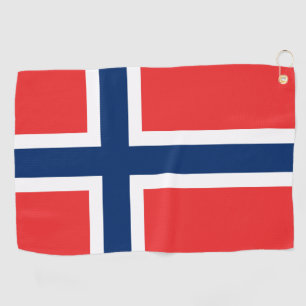 Noorse vlag en golf Noorwegen/sport Oslo Golfhanddoek