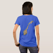 Noorse vlag en Kaart dk T-Shirt (Achterkant volledig)