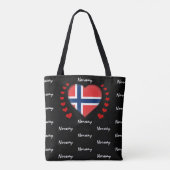 Noorse vlag en kever, Noorse mode van de vlag /spo Tote Bag (Achterkant)